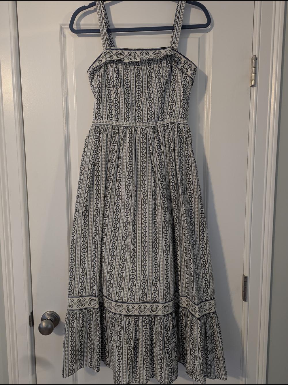Max Studio Block Print Strappy Maxi Dress, With Pockets!